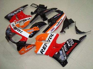 Best 1994-1995 Honda CBR900RR 893 Motorcycle Fairings - Orange White Red Glossy Black HRC Repsol UK