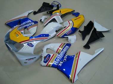 Best 1998-1999 Honda CBR900RR 919 Motorcycle Fairings - White Blue Yellow Rothmans UK