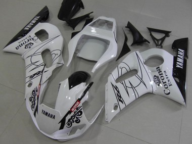 Best 1998-2002 Yamaha YZF R6 Motorcycle Fairings - White Black Red Corona Motul UK