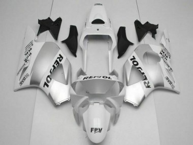 Best 2002-2003 Honda CBR900RR 954RR Motorcycle Fairings - White Silver Black Repsol UK