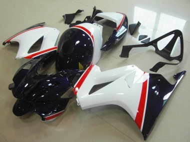 Best 2002-2013 Honda VFR 800 Motorcycle Fairing - White Red Dark Blue UK
