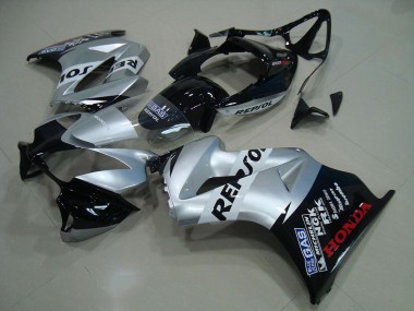 Best 2002-2013 Honda VFR 800 Motorcycle Fairing - Silver Glossy Black Repsol UK