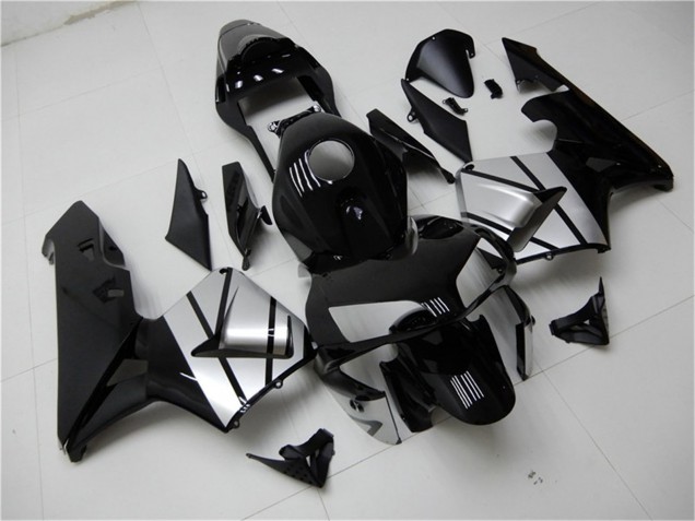 2003-2004 Honda CBR600RR Motorcycle Fairings - Silver Glossy Black Stripe UK