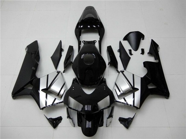 2003-2004 Honda CBR600RR Motorcycle Fairings - Silver Glossy Black Stripe UK