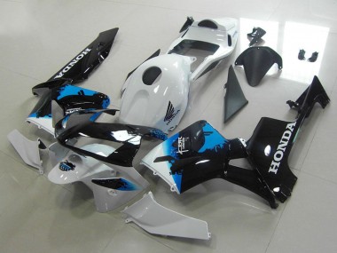 Best 2003-2004 Honda CBR600RR Motorcycle Fairings - White Blue Glossy Black UK