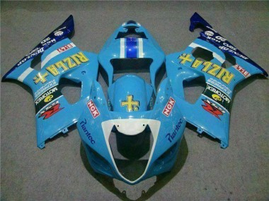 Best 2003-2004 Suzuki GSXR 1000 Motorcycle Fairings - Blue White Yellow Rizla UK