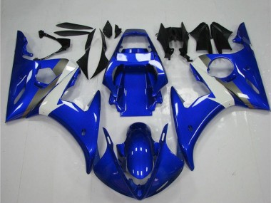 Best 2003-2004 Yamaha YZF R6 Motorcycle Fairing - Blue White UK
