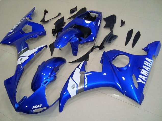 2003-2004 Yamaha YZF R6 Motorcycle Fairings - Blue White OEM Style UK