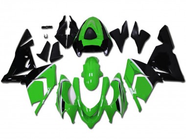 Best 2004-2005 Kawasaki ZX10R Motorcycle Fairings - Green Glossy Black UK