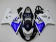 2004-2005 Suzuki GSXR 600/750 Bike Fairings - White Blue Black UK