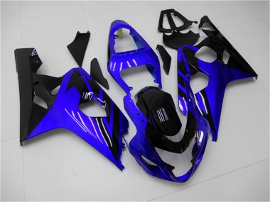 Best 2004-2005 Suzuki GSXR 600/750 Motorcycle Fairings - Blue Glossy Black UK