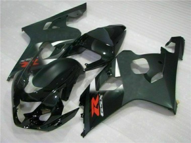 Best 2004-2005 Suzuki GSXR 600/750 Motorcycle Fairings - Glossy Black Matte Black Red Decal UK