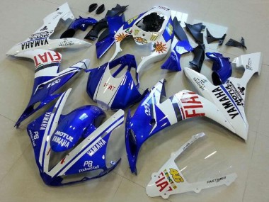 Best 2004-2006 Yamaha YZF R1 Motorcycle Fairings - White Blue Red Fiat UK