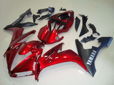 Best 2004-2006 Yamaha YZF R1 Motorcycle Fairing - Red Matte Black UK