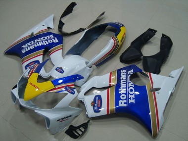 Best 2004-2007 Honda CBR600 F4i Motorcycle Fairings - White Blue Yellow Rothmans UK