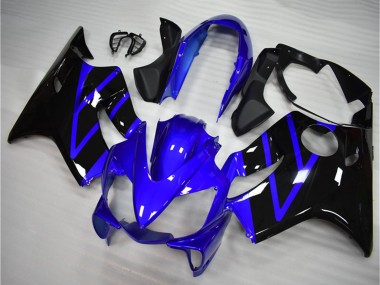 Best 2004-2007 Honda CBR600 F4i Motorcycle Fairing Kits - Blue Glossy Black UK