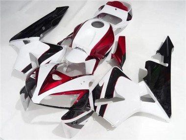 Best 2005-2006 Honda CBR600RR Motorcycle Fairings Kits - White Red Black UK
