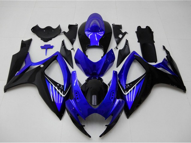 2006-2007 Suzuki GSXR 600/750 Motorcycle Fairings - Blue Glossy Black UK