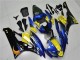 2006-2007 Yamaha YZF R6 Motorcycle Fairings - Blue Yellow Glossy Black Shark UK