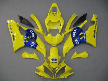 Best 2006-2007 Yamaha YZF R6 Motorcycle Fairings - Yellow Blue Motul Michelin Camel UK