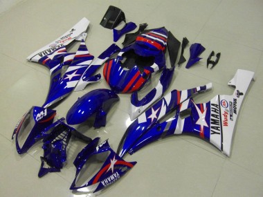 Best 2006-2007 Yamaha YZF R6 Motorcycle Fairings - White Blue Red Motul Michelin UK