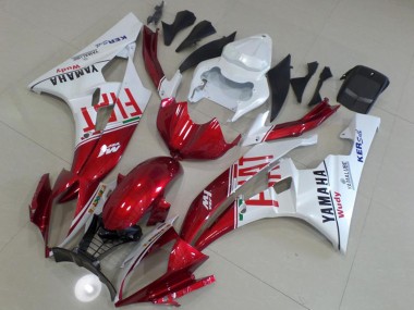 Best 2006-2007 Yamaha YZF R6 Motorcycle Fairings - White Red Fiat Yamalube UK
