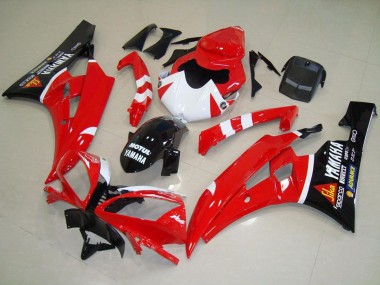 Best 2006-2007 Yamaha YZF R6 Motorcycle Fairings - Red White Glossy Black Motul UK