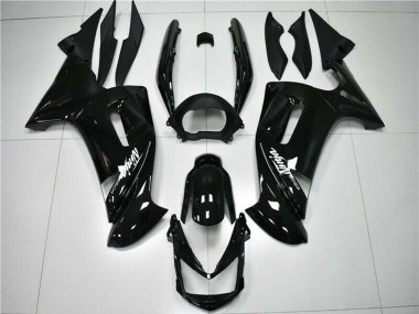 Best 2006-2008 Kawasaki EX650 Motorcycle Fairings - Glossy Black White UK