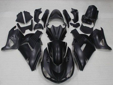 Best 2006-2011 Kawasaki ZX14R ZZR1400 Motorcycle Fairings - Matte Black UK