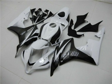 Best 2007-2008 Honda CBR600RR Bike Fairings - White Glossy Black UK