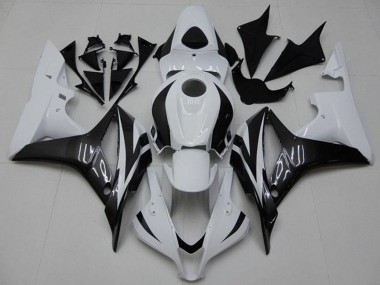 Best 2007-2008 Honda CBR600RR Bike Fairings - White Glossy Black UK