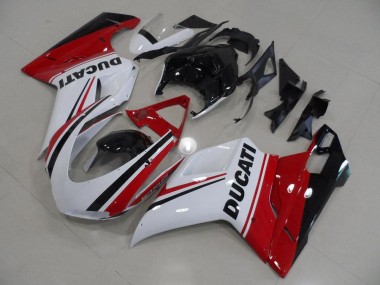 Best 2007-2014 Ducati 1098 Motorcycle Fairings - White Red Green Glossy Black UK