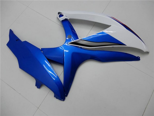 2008-2010 Suzuki GSXR 600/750 Motorcycle Fairings - White Blue UK