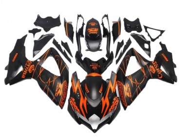Best 2008-2010 Suzuki GSXR 600/750 Motorcycle Fairings - Matte Black Orange Alstare Corona Motul UK