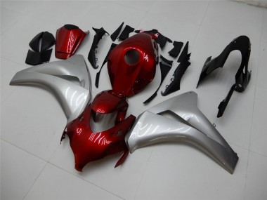 Best 2008-2011 Honda CBR1000RR Motorcycle Fairings - Silver Maroon Red UK