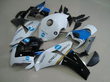 Best 2008-2011 Honda CBR1000RR Motorcycle Fairings - White Blue Glossy Black Konica Minolta UK