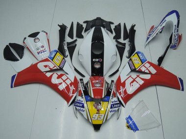Best 2008-2011 Honda CBR1000RR Motorcycle Fairings - White Red Yellow Black Givi 93 UK