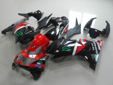 Best 2008-2012 Kawasaki ZX250R Motorcycle Fairings - Glossy Black Red White Green Monster Motul UK