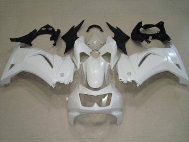 Best 2008-2012 Kawasaki ZX250R Motorcycle Fairings - White UK