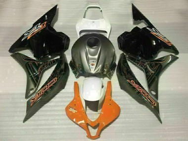 Best 2009-2012 Honda CBR600RR Motorcycle Fairings - White Orange Glossy Black UK