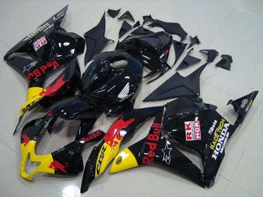 Best 2009-2012 Honda CBR600RR Motorcycle Fairing - Glossy Black Yellow Red Bull UK