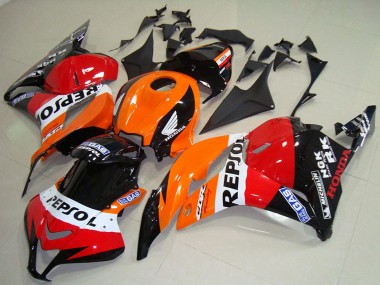 Best 2009-2012 Honda CBR600RR Bike Fairings - Orange White Red Glossy Black Repsol UK