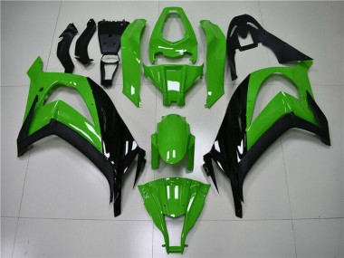 Best 2011-2015 Kawasaki ZX10R Motorcycle Fairing - Green Glossy Black UK
