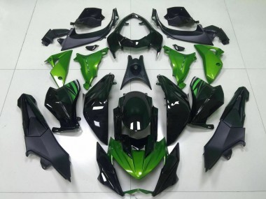 Best 2013-2018 Kawasaki Z800 Motorcycle Fairing - Green Glossy Black UK