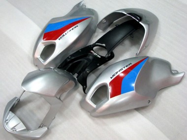 Best 2008-2012 Ducati Monster 696 Motorcycle Fairings - Silver Blue Red UK