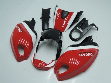 Best 2008-2012 Ducati Monster 696 Motorcycle Fairings - White Red Glossy Black UK
