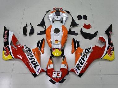 Best 2017-2023 Honda CBR1000RR Motorcycle Fairings - Orange White Red Glossy Black Repsol Red Bull 93 UK
