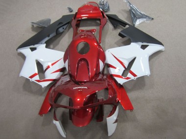 Best 2003-2004 Honda CBR600RR Motorcycle Fairings - Red White Matte Black UK