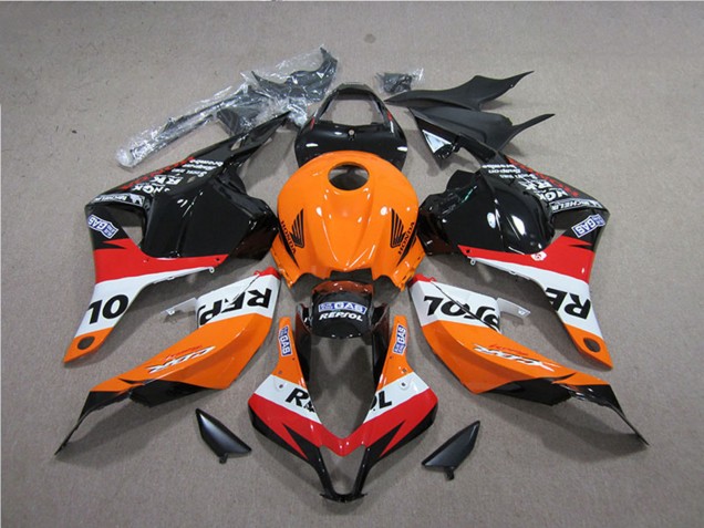 2009-2012 Honda CBR600RR Abs Fairings - Orange White Red Glossy Black Repsol UK