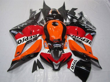 Best 2009-2012 Honda CBR600RR Motorcycle Plastics - Orange White Red Glossy Black Repsol UK
